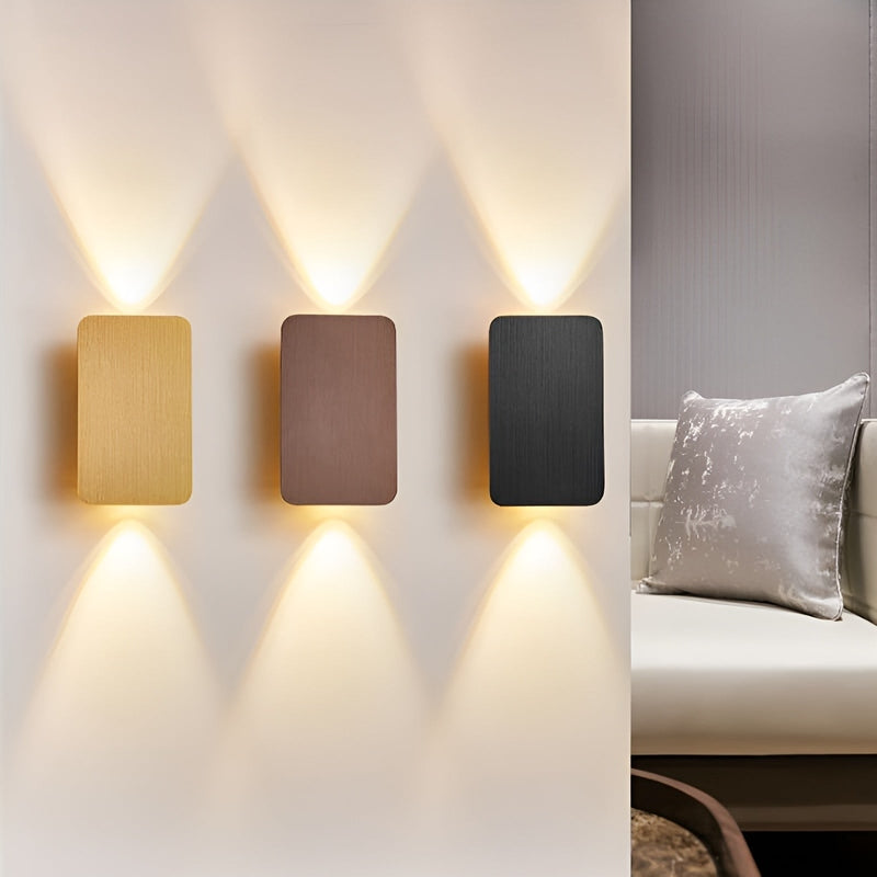 Modern Wall Lights | Sleek Rectangular Sconce Light with Dual Beam
