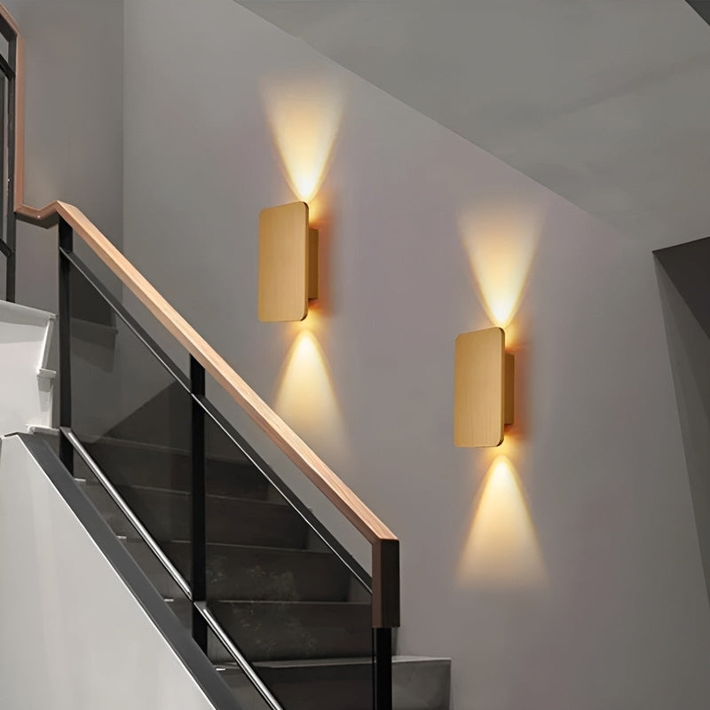Modern Wall Lights | Sleek Rectangular Sconce Light with Dual Beam