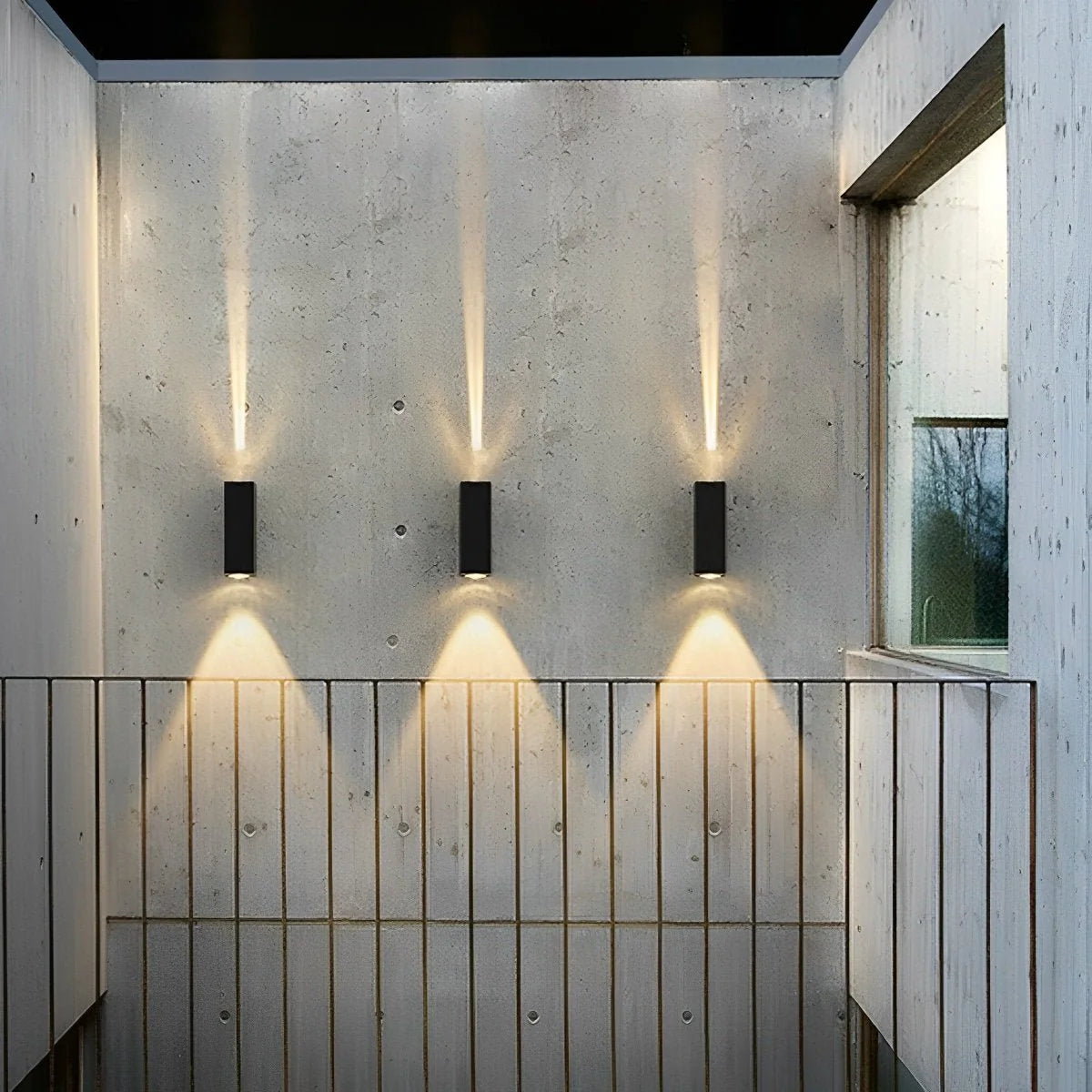 Modern Waterproof Outdoor Wall Light with Dual Lighting