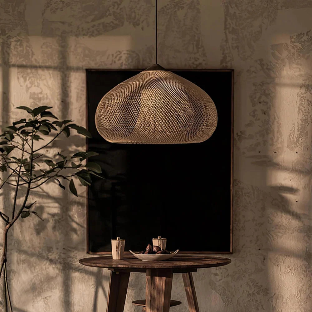 Natural Woven Rattan Pendant Light