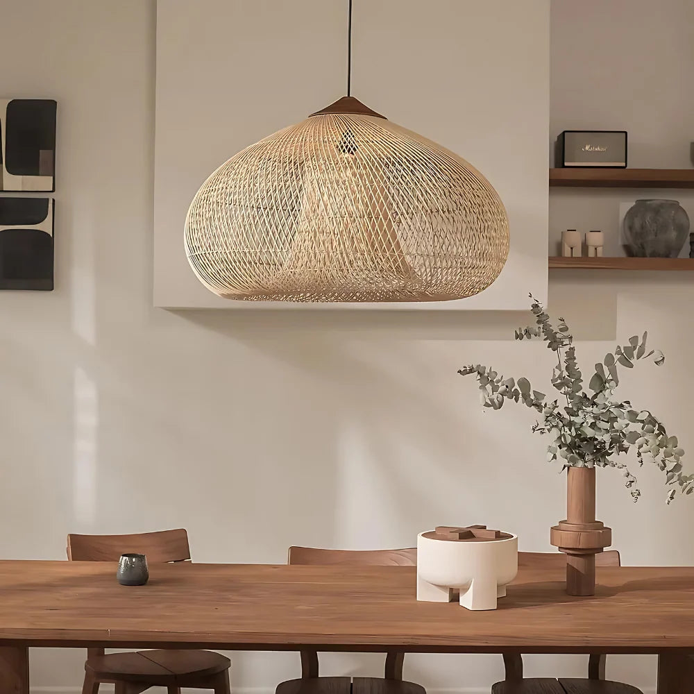 Natural Woven Rattan Pendant Light