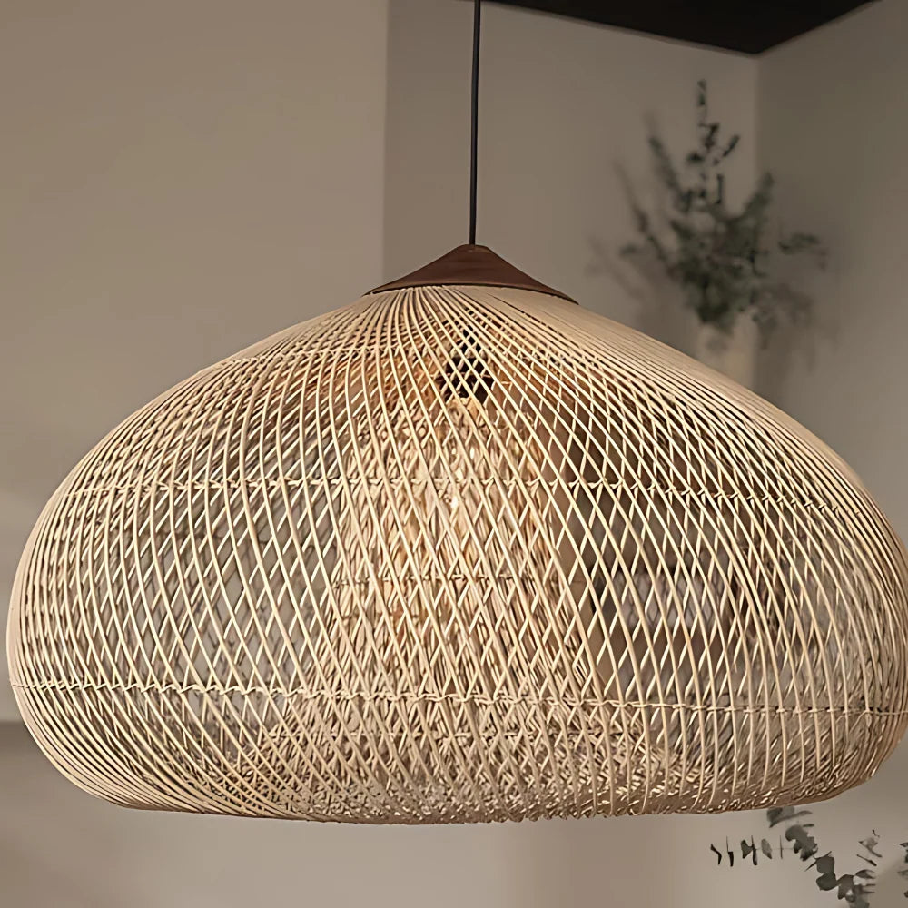 Natural Woven Rattan Pendant Light