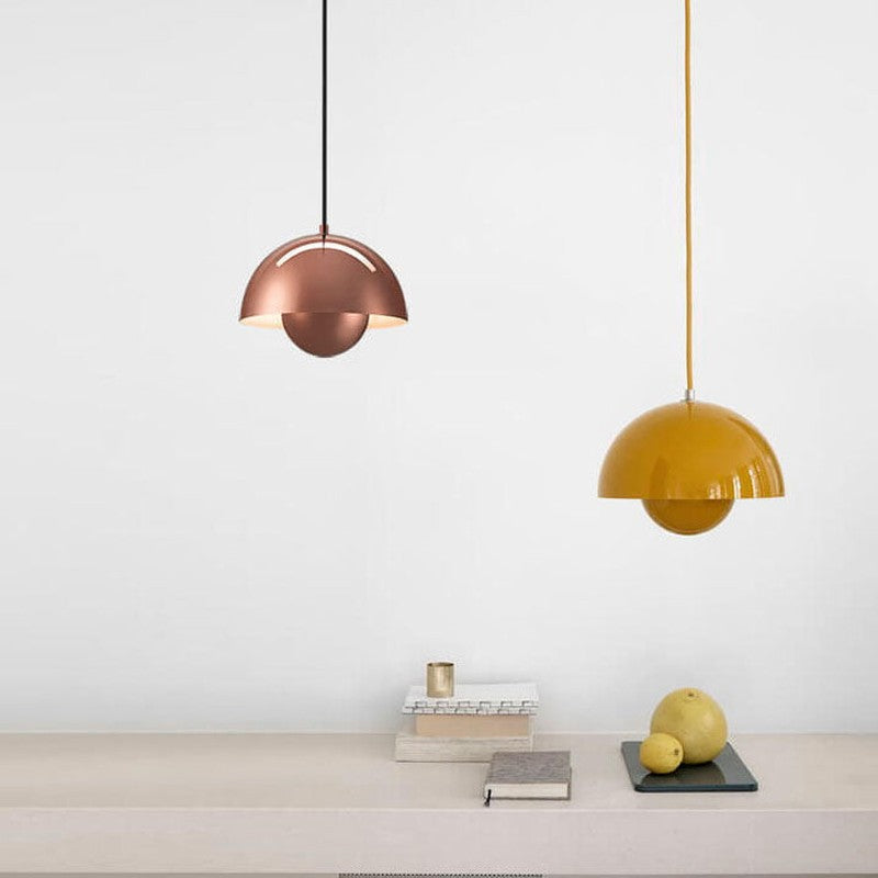 Nordic Dome Pendant Light | Stylish Adjustable Height Kitchen Pendant Lighting