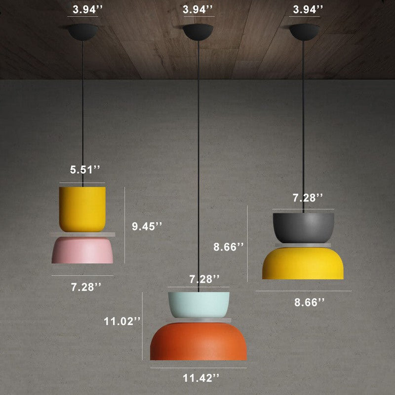 Nordic Macaron | LED Pendant Light with Colorful Design