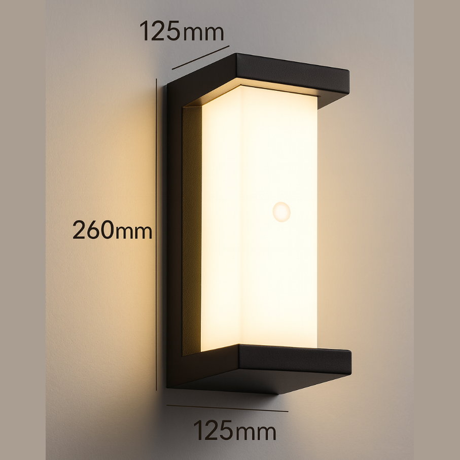 Outdoor Wall Light | Motion Sensor LED Lantern with Energy-Efficient Design