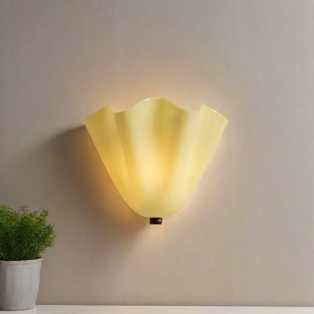 Retro Stained Glass Wall Sconce Light with LED Efficiency