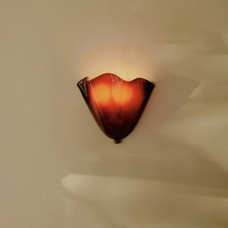 Retro Stained Glass Wall Sconce Light with LED Efficiency