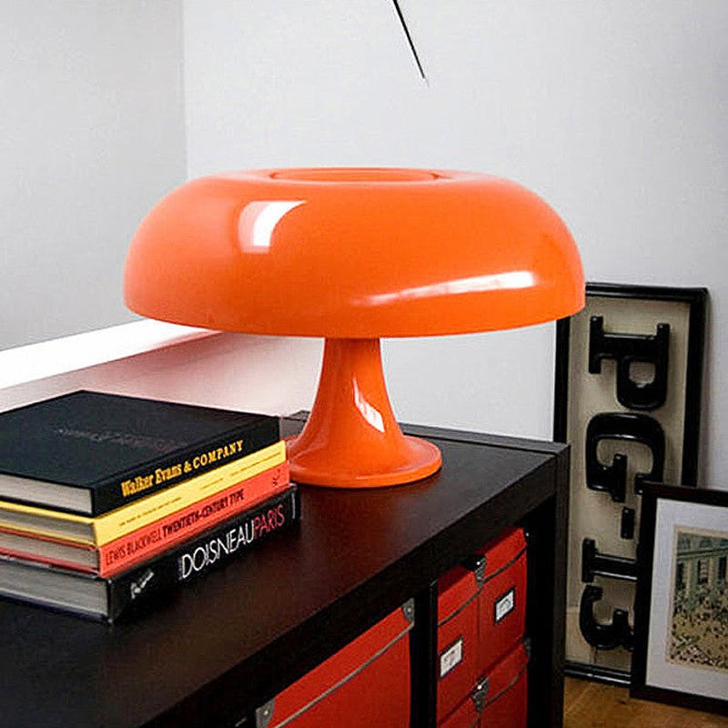 Scandinavian Mushroom Table Lamp with Opal Shade