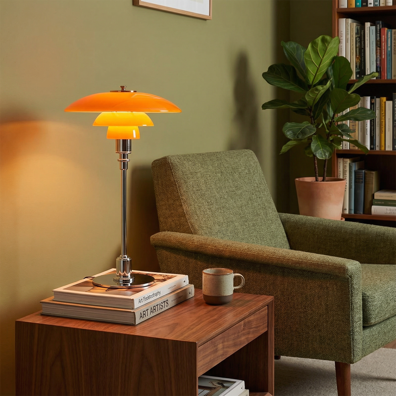 Scandinavian Style Table Lamp with Dimmable LED Light