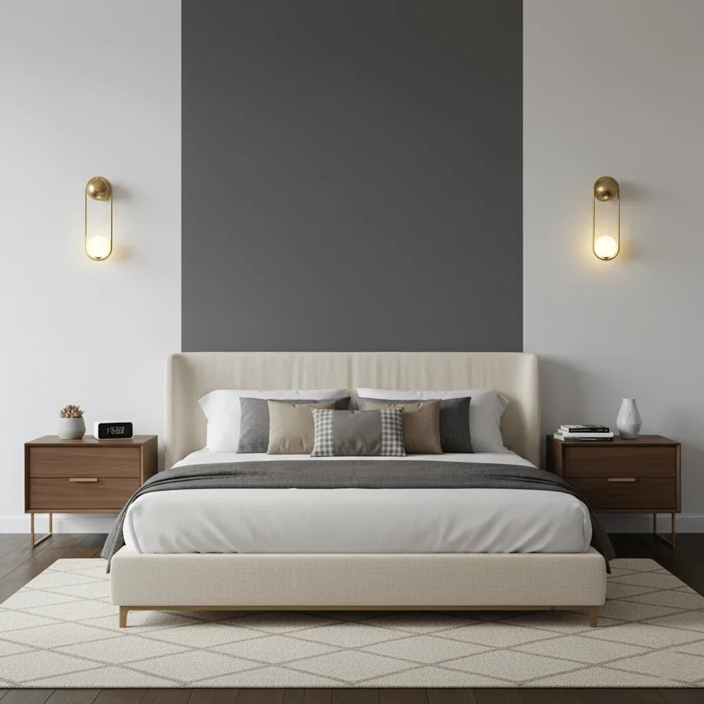 Sleek Brass Wall Sconce with Glass Shade