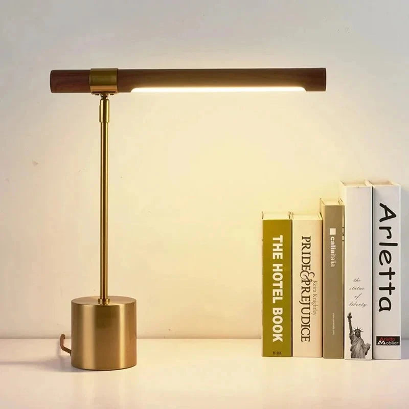 Sleek Metal Industrial Desk Lamp with LED Light