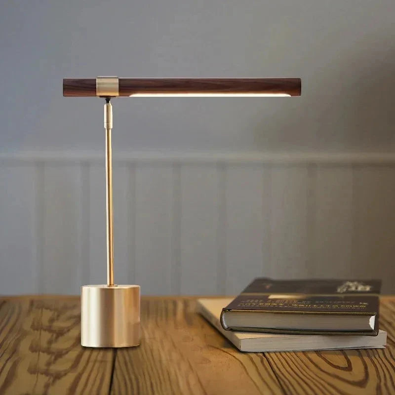 Sleek Metal Industrial Desk Lamp with LED Light