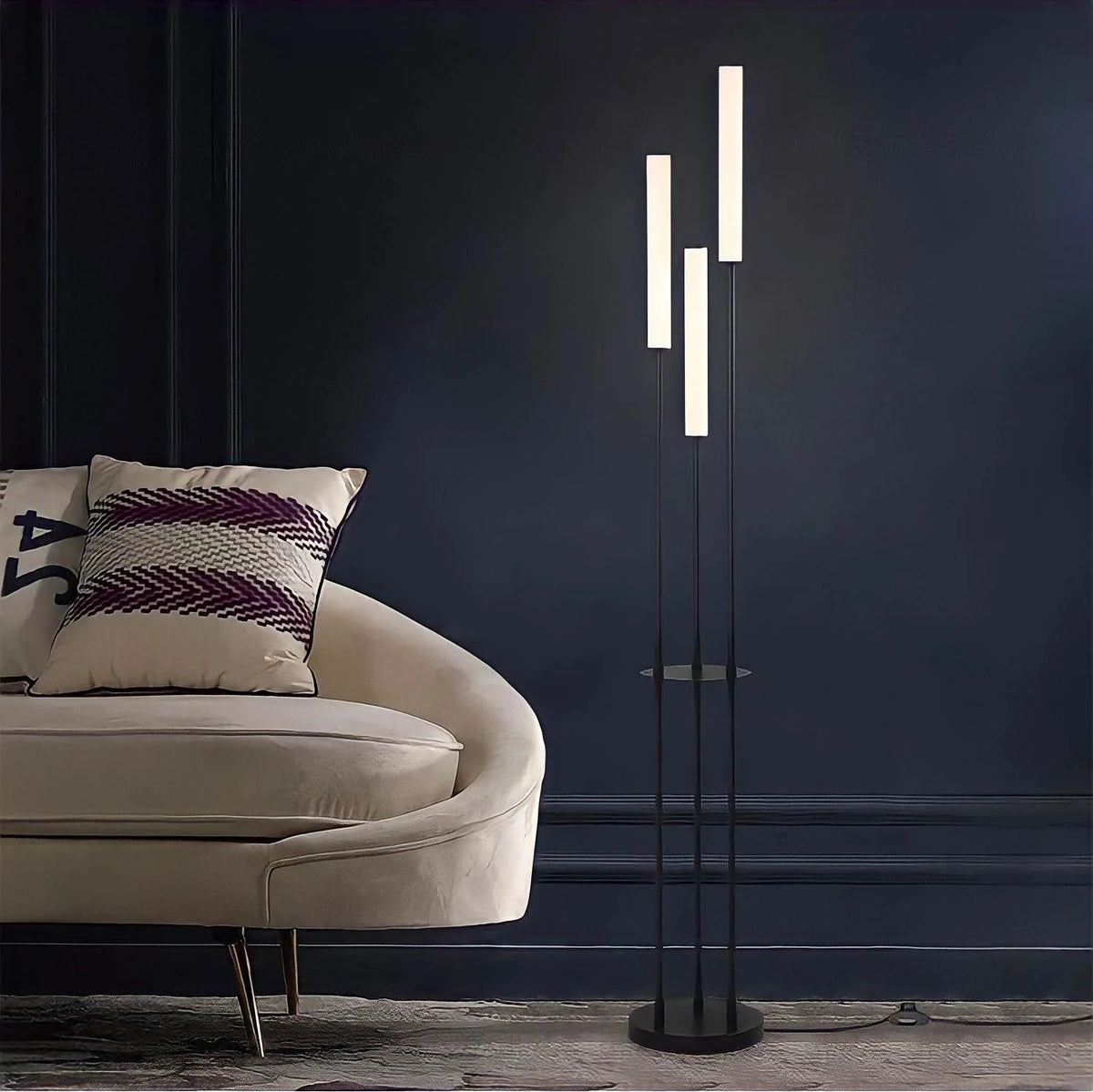 Sleek Modern 3-Light Floor Lamp with Dimming Feature