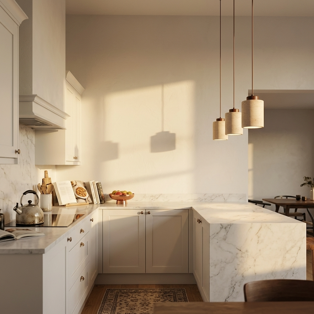 Travertine Cylinder Pendant Light