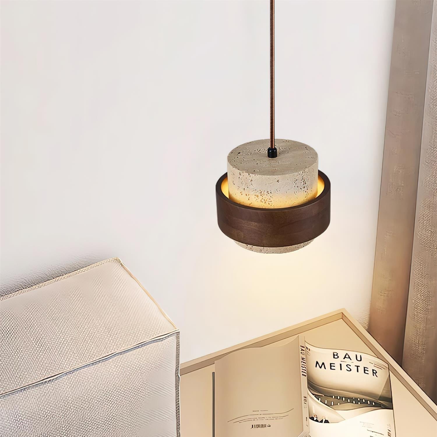 Travertine Elegance | Stylish Modern Kitchen Pendant Lighting Fixture