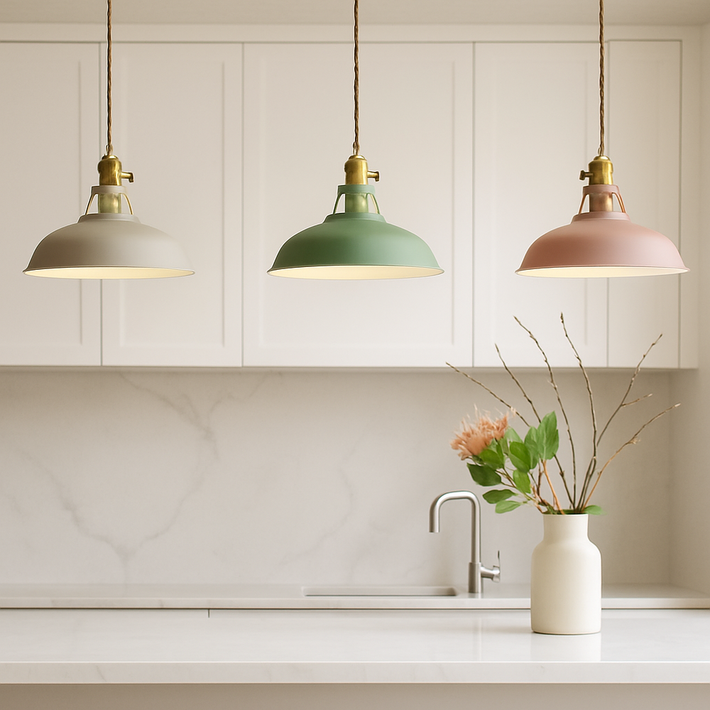 Vibrant Metal Dome Pendant Light | LED Design with Industrial Style