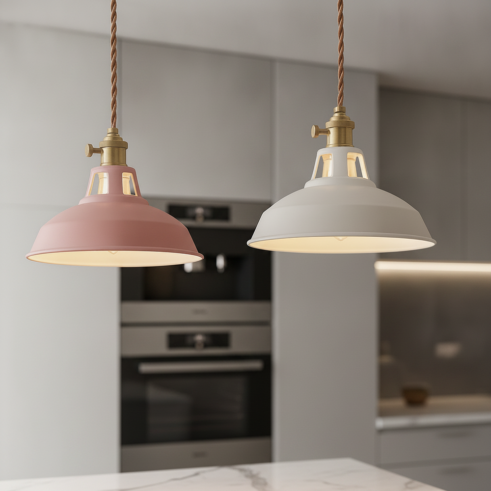 Vibrant Metal Dome Pendant Light | LED Design with Industrial Style