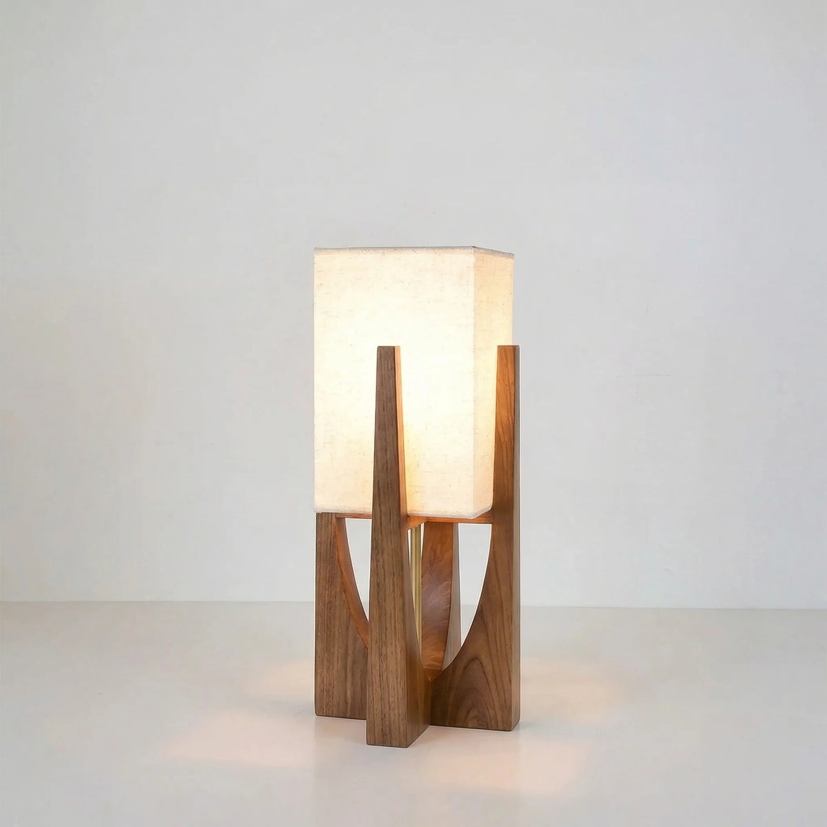 Wabi Sabi | Floor Lamp with Handcrafted Shade & Wooden Base