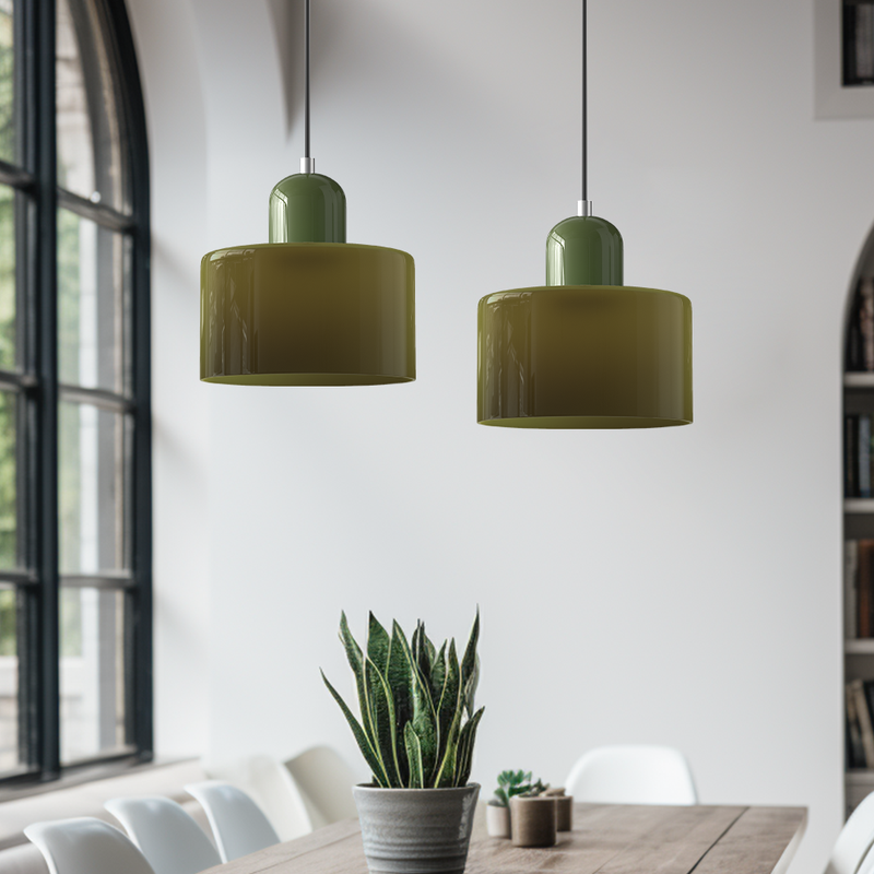 Bauhaus Collection | Glass Pendant Lighting with Colorful Elements