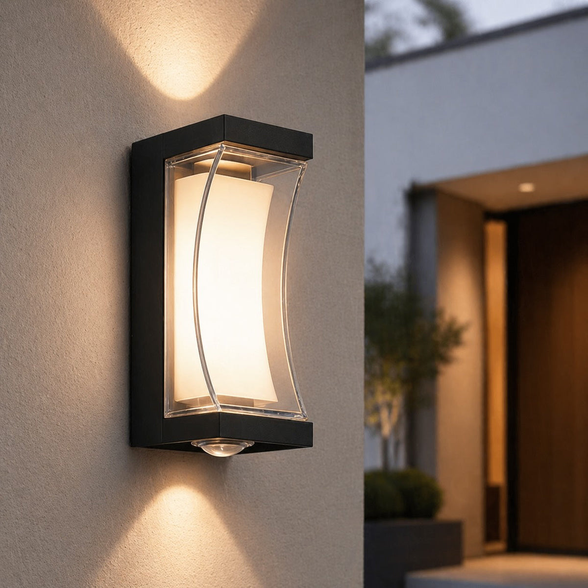 Black Up Down Outdoor Wall Lantern