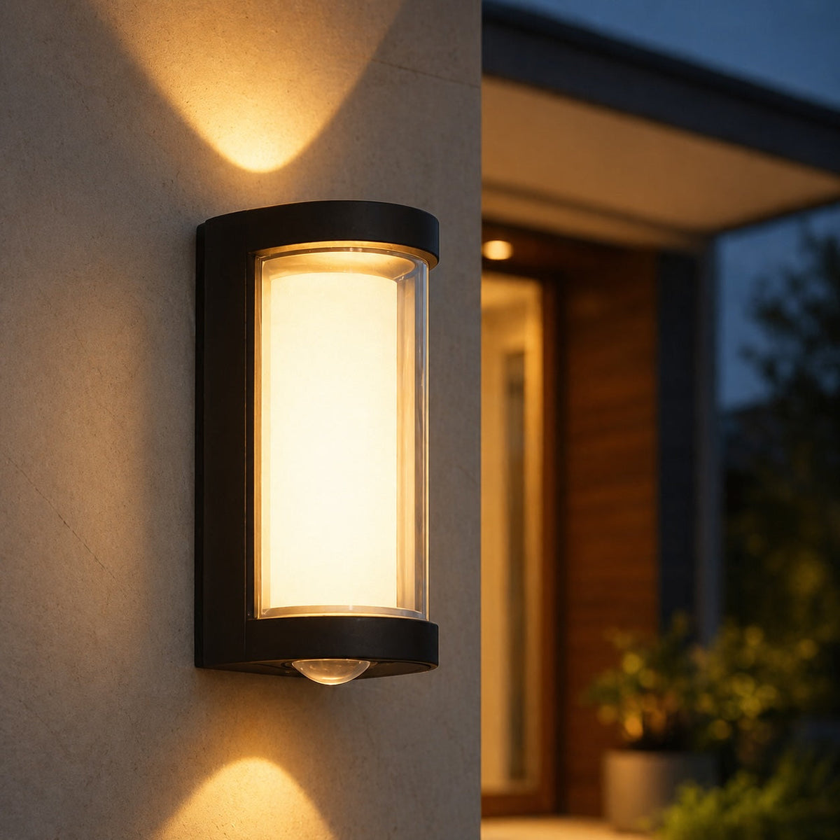 Black Up Down Outdoor Wall Lantern
