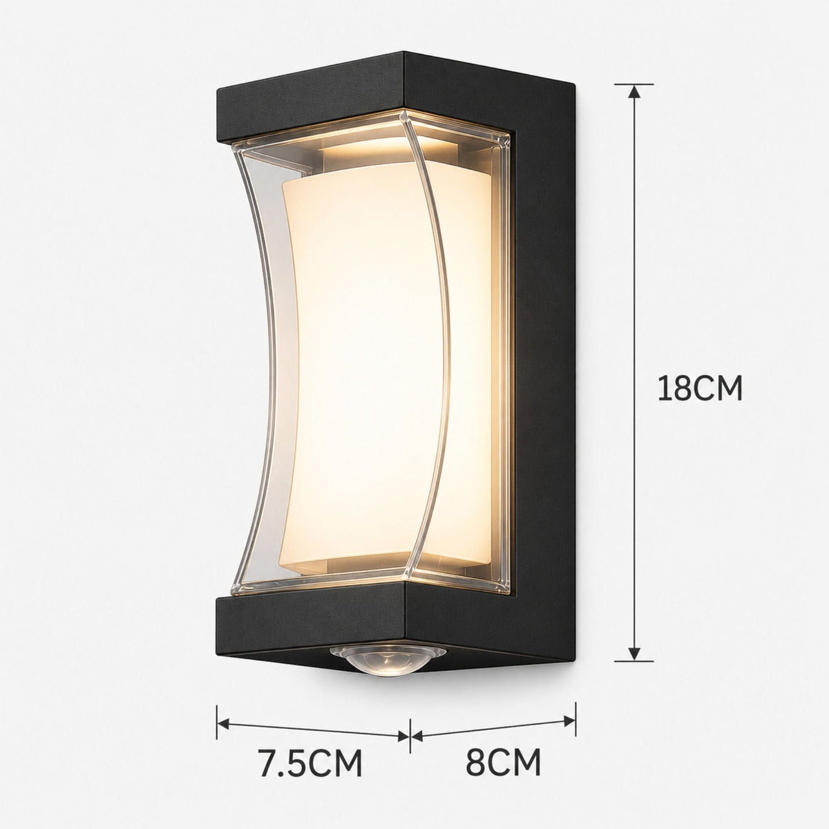 Black Up Down Outdoor Wall Lantern