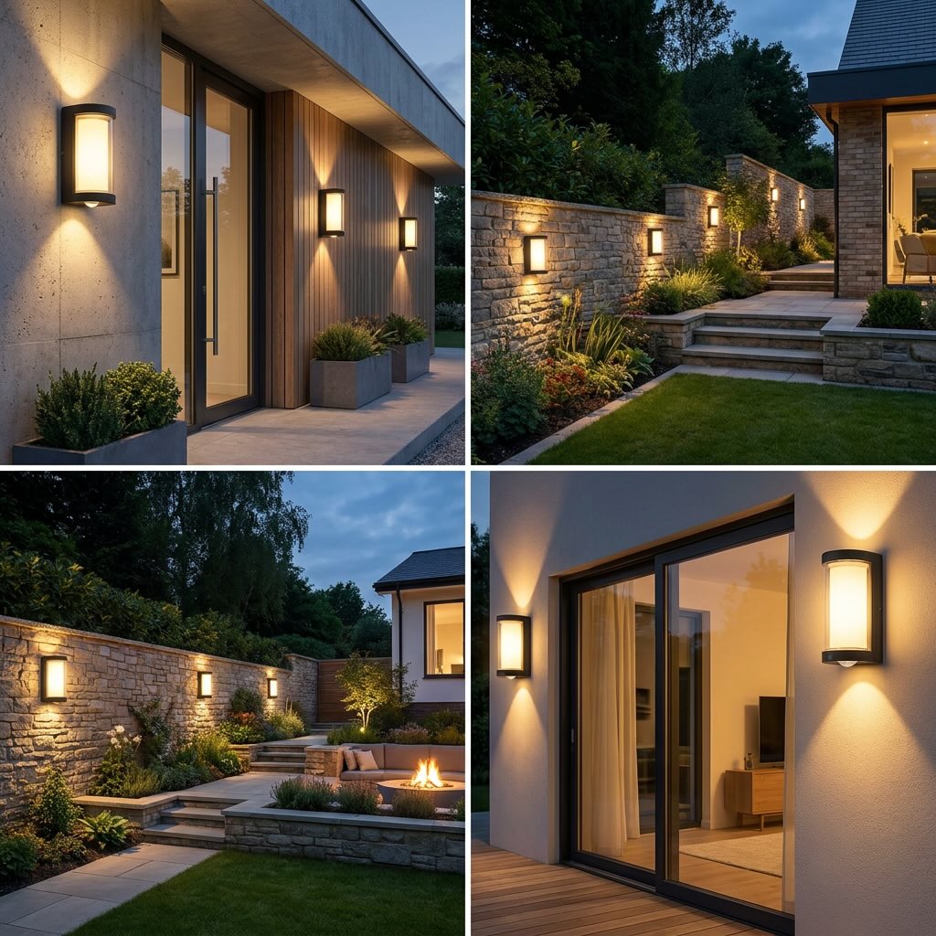 Black Up Down Outdoor Wall Lantern