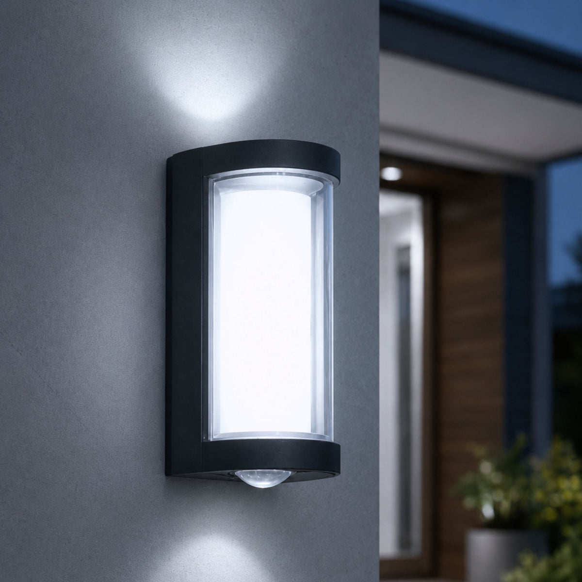 Black Up Down Outdoor Wall Lantern