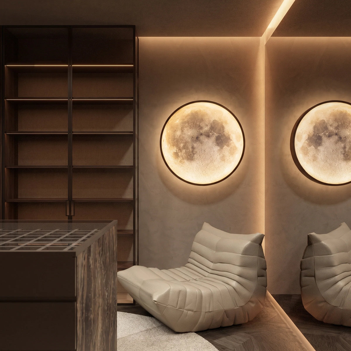 Celestial Glow | Wall Sconce Lighting with Realistic Lunar Design