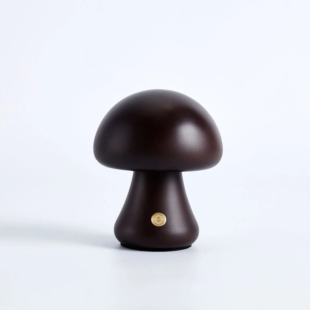 Compact Cordless Mushroom Table Lamp with Dimming