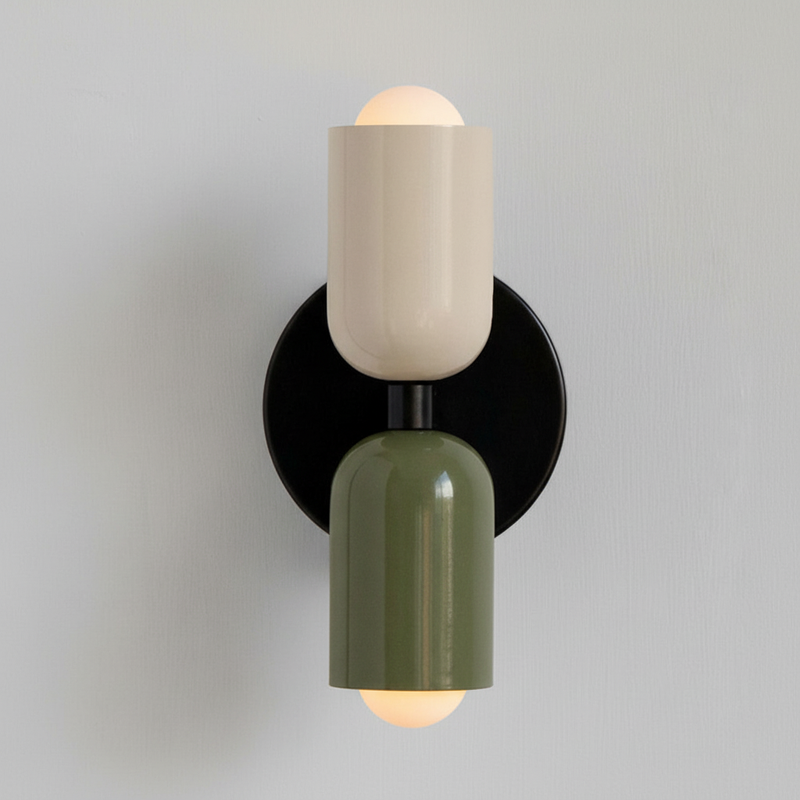 Contemporary Wall Lamp | Vertical Sconce Light with Dual Light Points