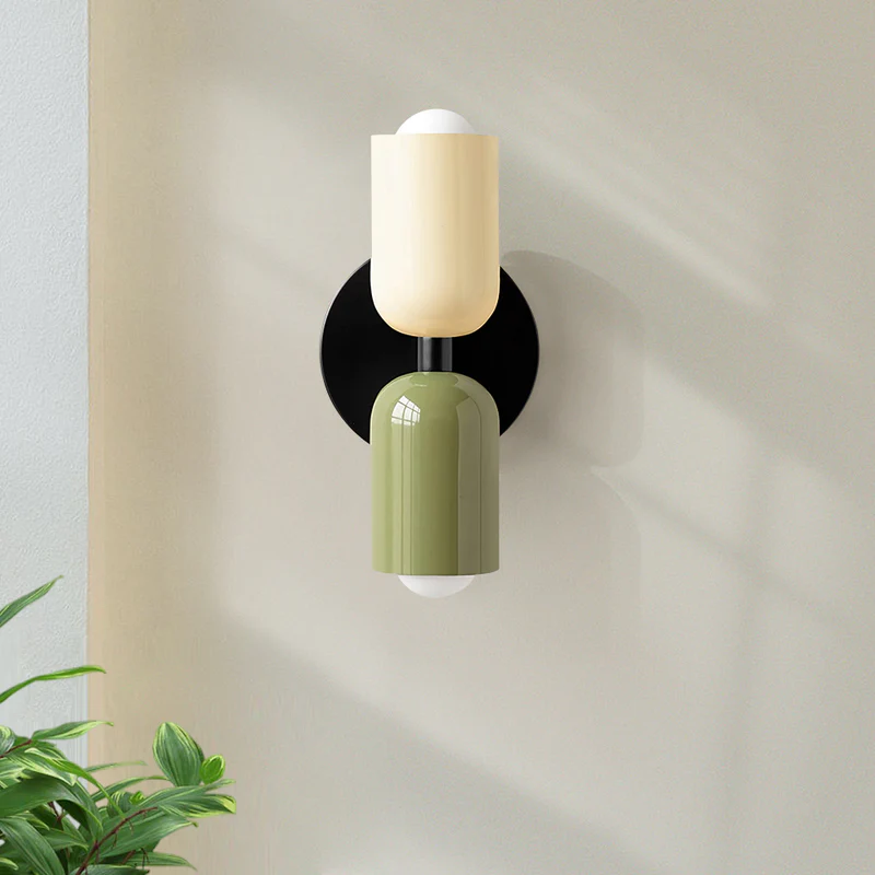 Contemporary Wall Lamp | Vertical Sconce Light with Dual Light Points