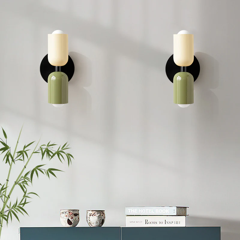 Contemporary Wall Lamp | Vertical Sconce Light with Dual Light Points