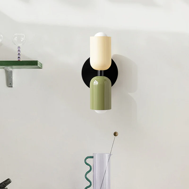 Contemporary Wall Lamp | Vertical Sconce Light with Dual Light Points