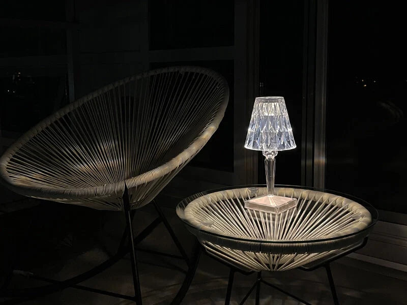 Cordless Crystal Touch Table Lamp with Adjustable Brightness