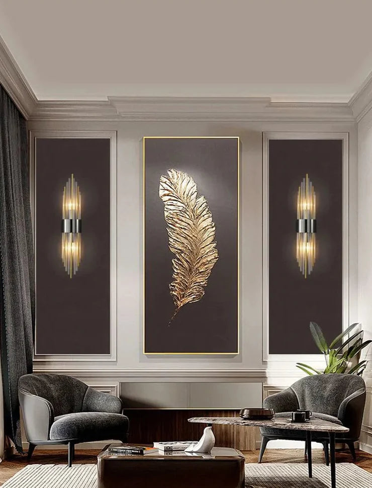 Crystal Rod Up Down Wall Light