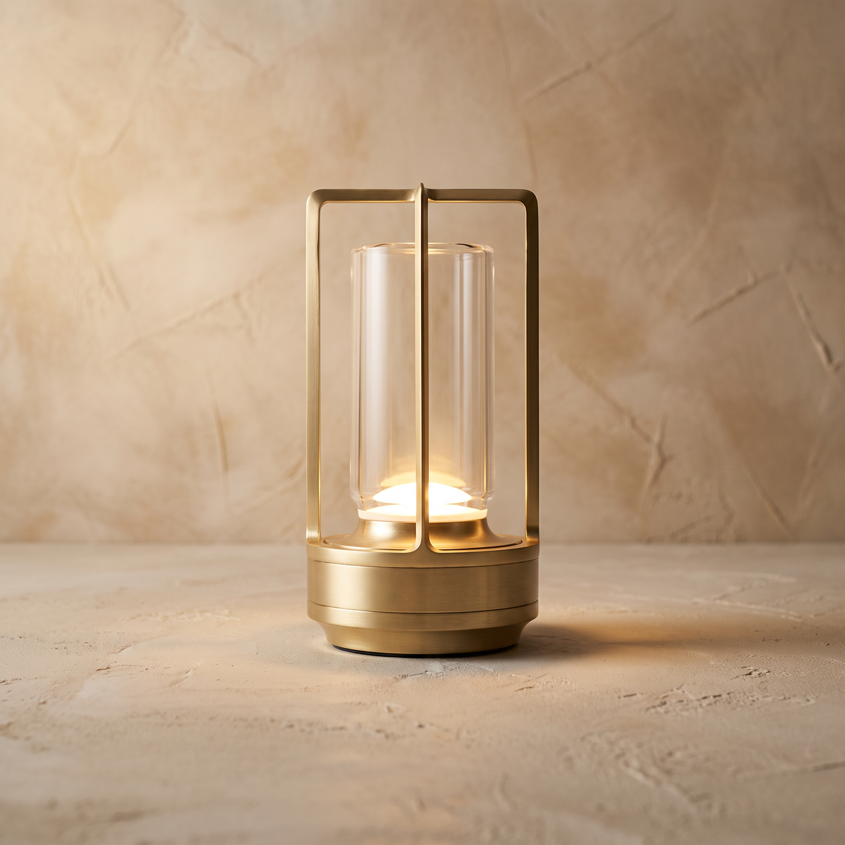 Dimmable Cordless Aluminum Lantern Lamp with Touch Control