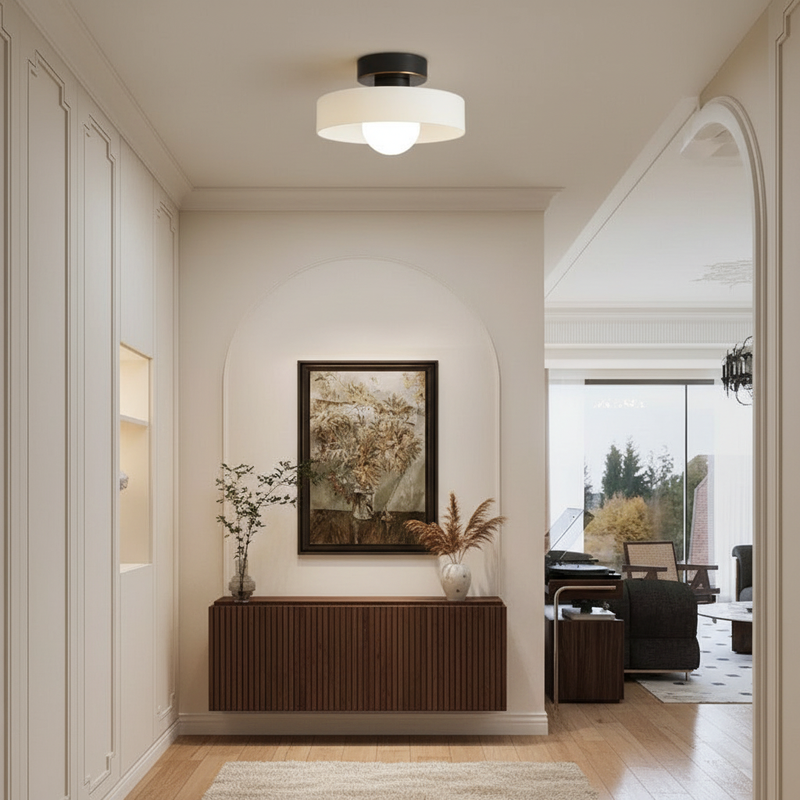 Elegant Bauhaus | Flush Mount Ceiling Light with Soft LED Illumination