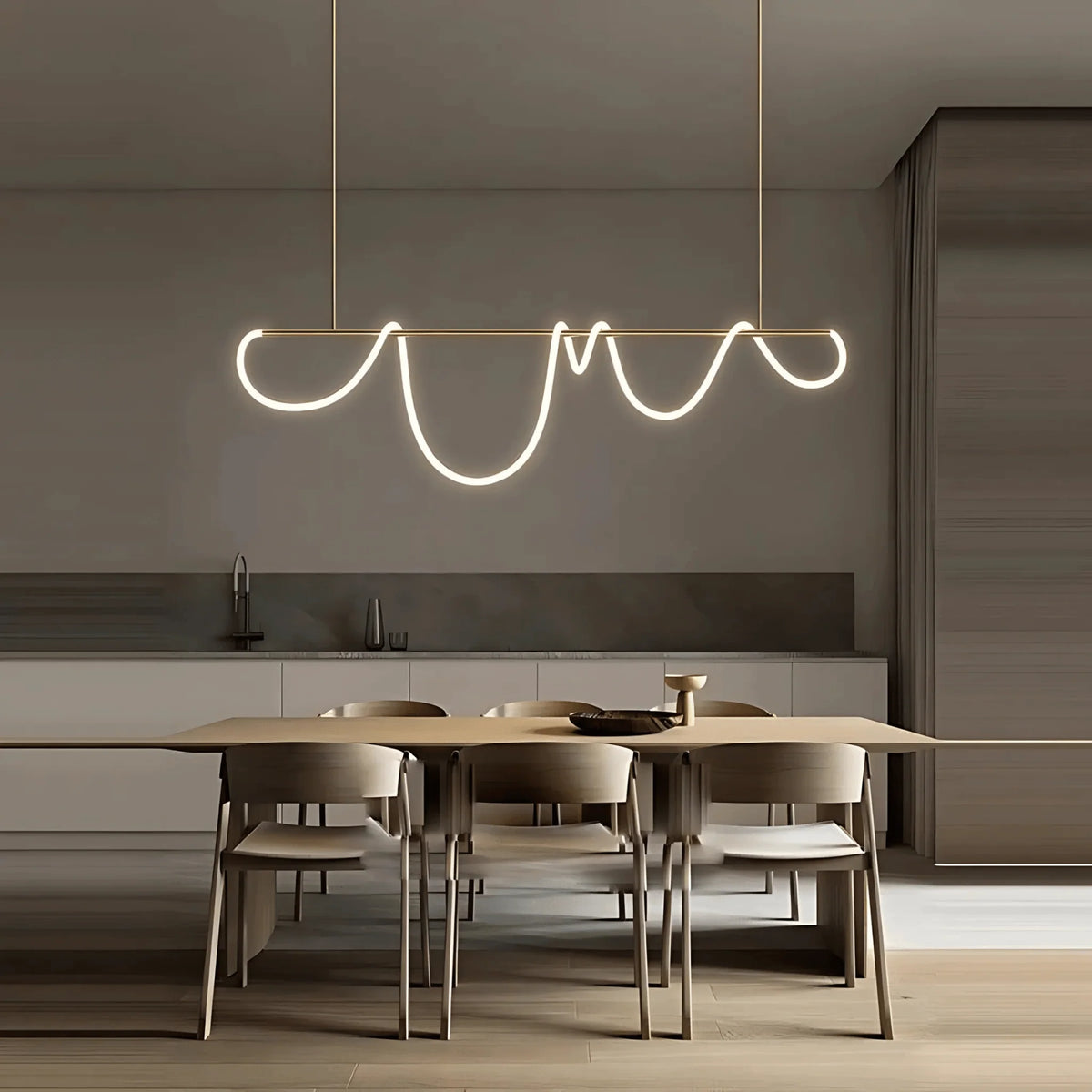 Elegant Black Chandelier Light with Dimmable LED