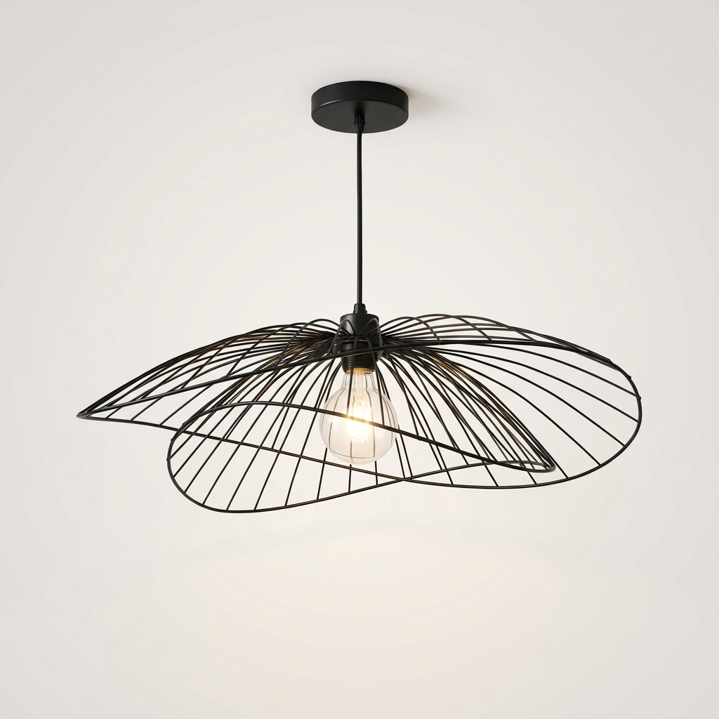 Elegant Black Pendant Light with Adjustable Drop