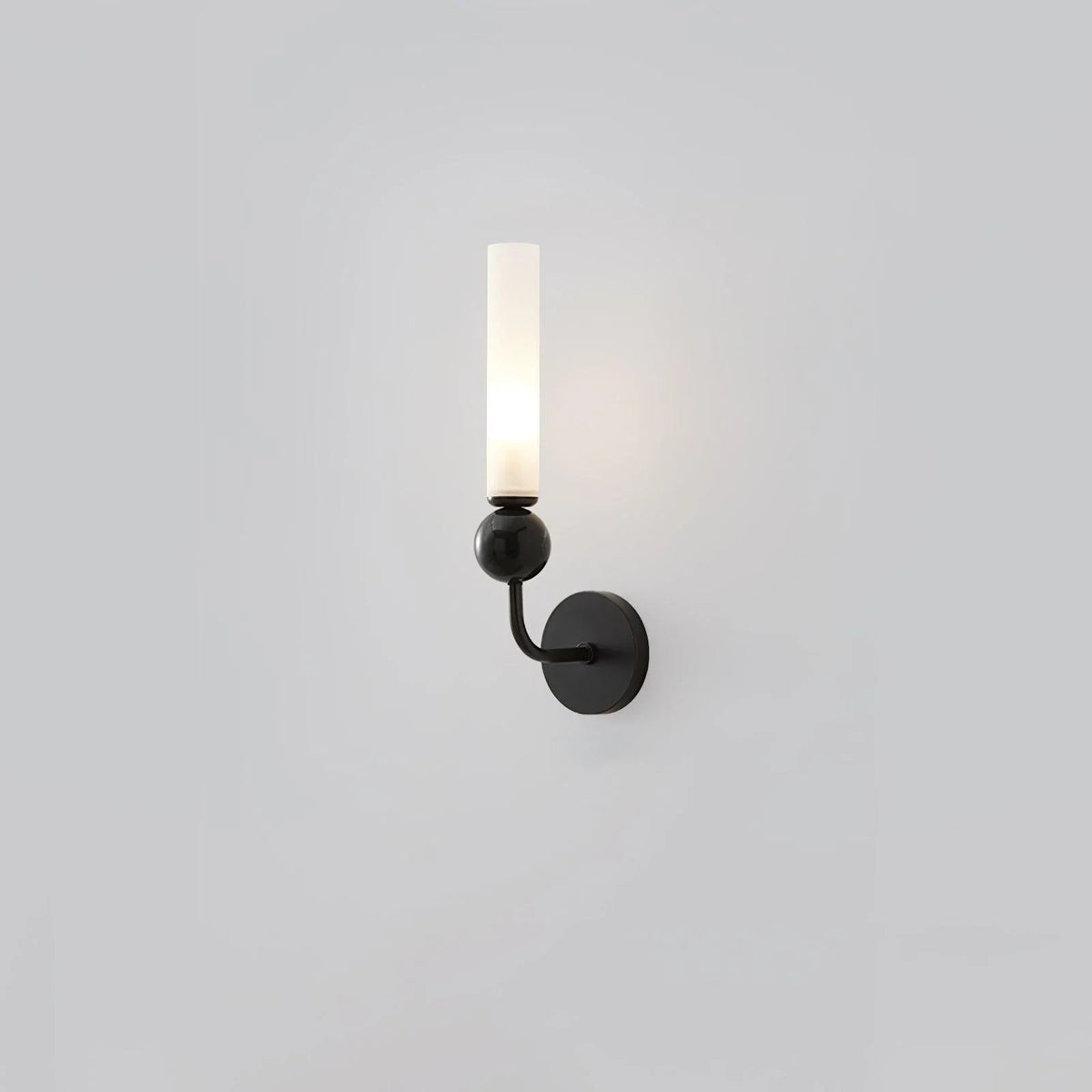 Elegant Brass Wall Light with Marble Accent