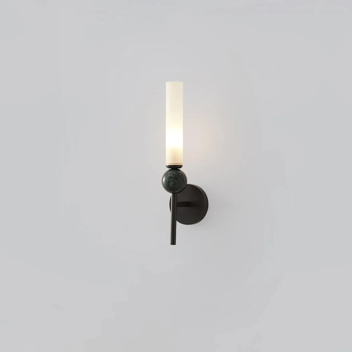 Elegant Brass Wall Light with Marble Accent