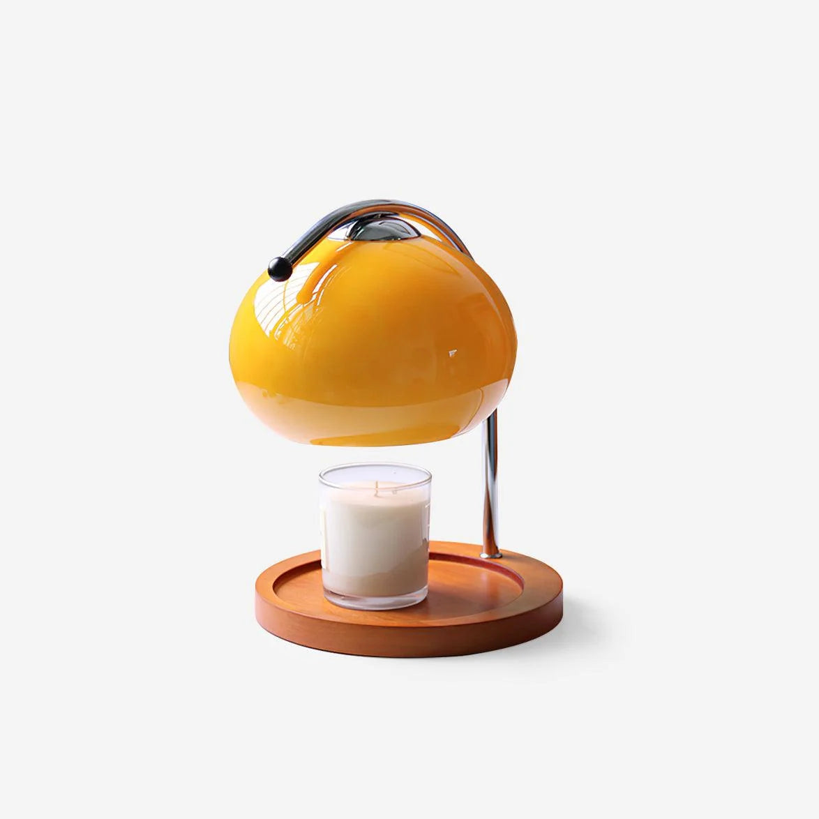 Elegant Candle Warmer Lamp | Arched Design with Glass Shade