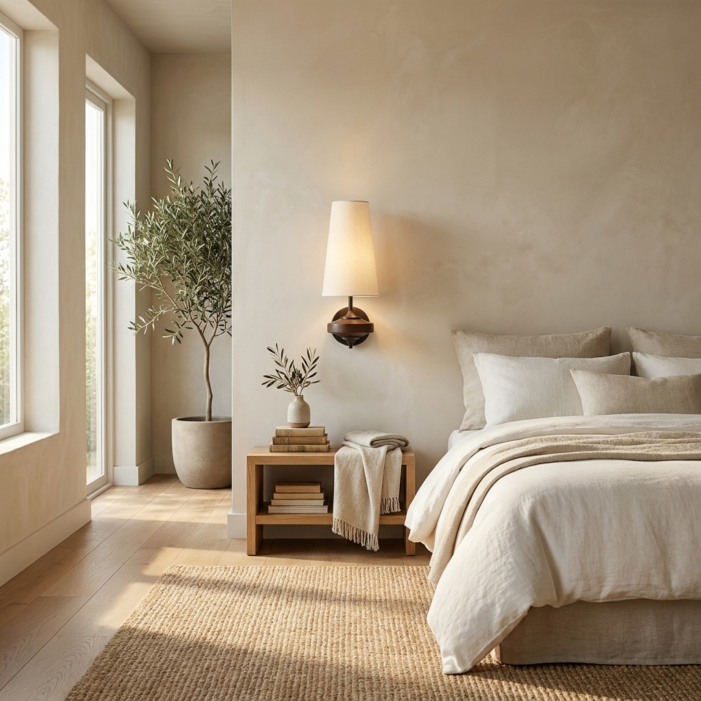 Elegant Dual Shade Wall Sconce with Wooden Base