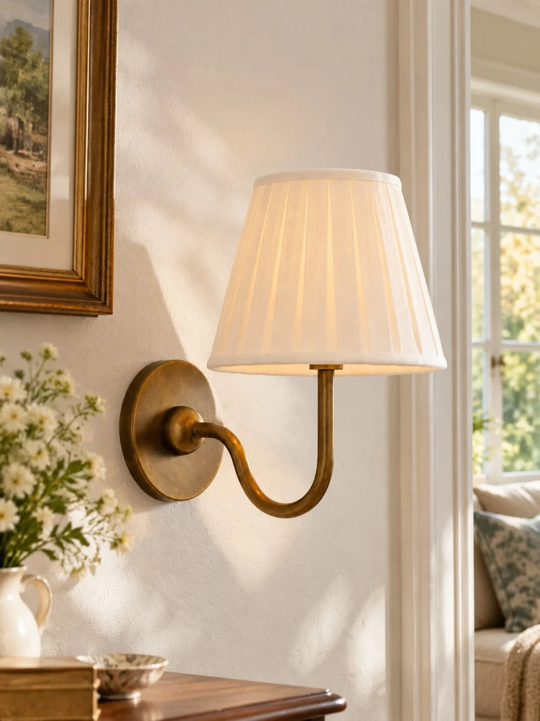 Elegant Fabric Drum Wall Sconce for Ambient Lighting