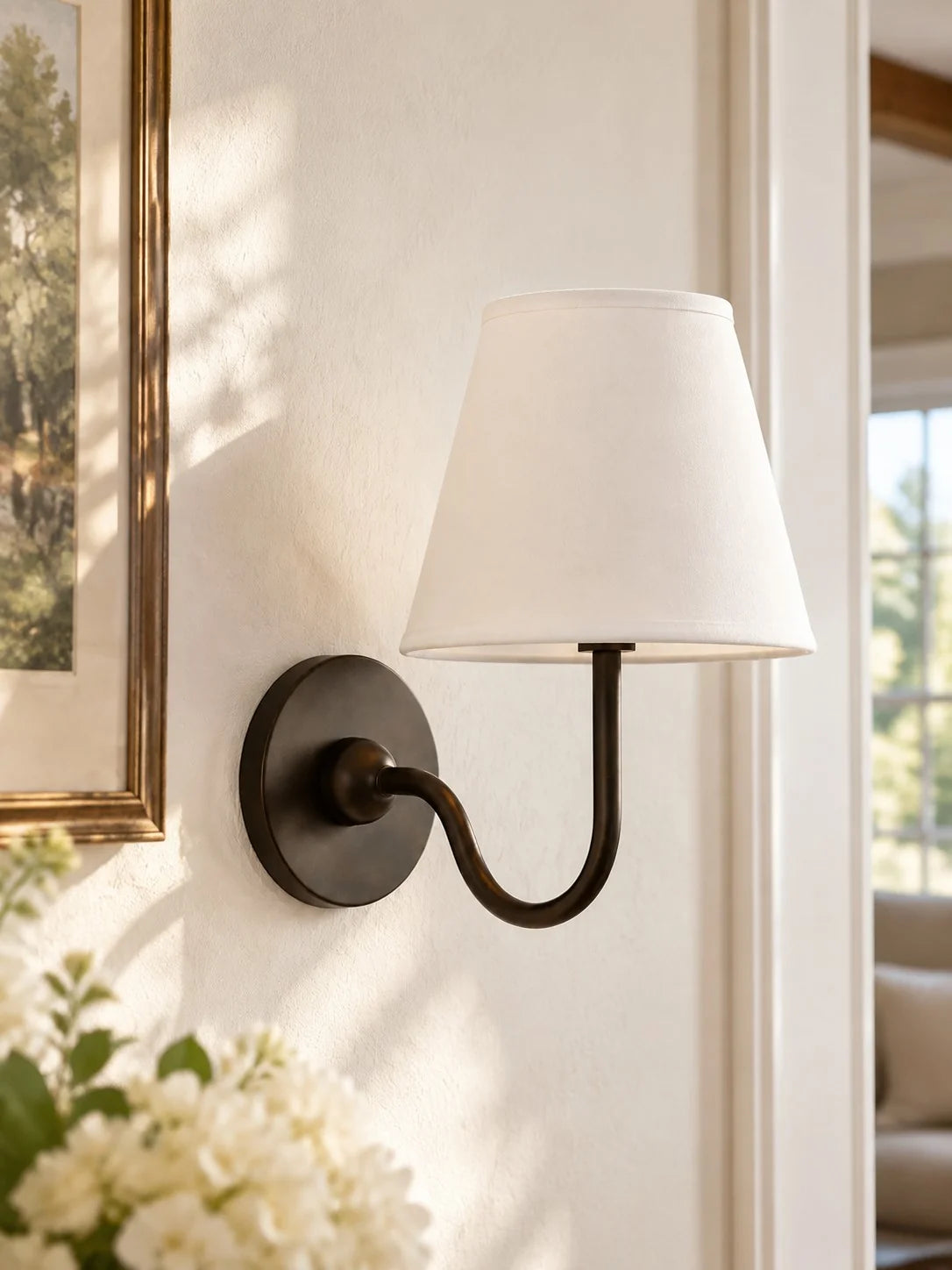 Elegant Fabric Drum Wall Sconce for Ambient Lighting