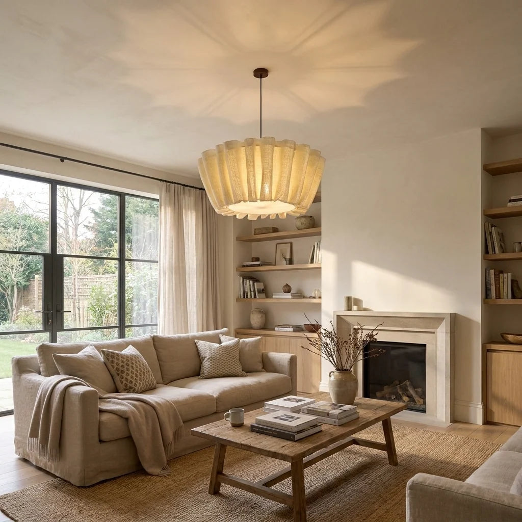 Elegant Handcrafted Fabric Pendant Light