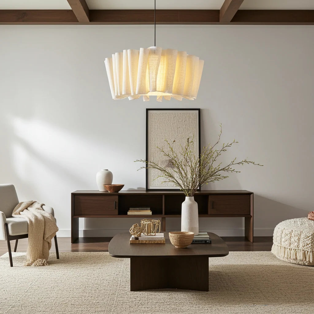 Elegant Handcrafted Fabric Pendant Light
