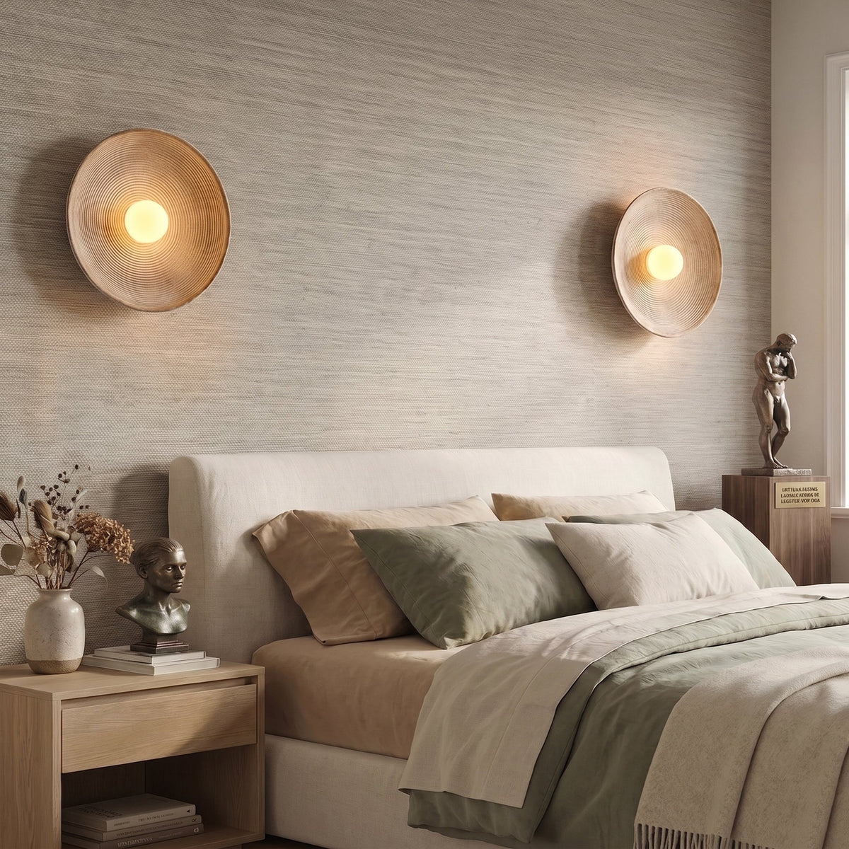 Elegant Japanese Wall Light | LED-Compatible Wooden Sconce