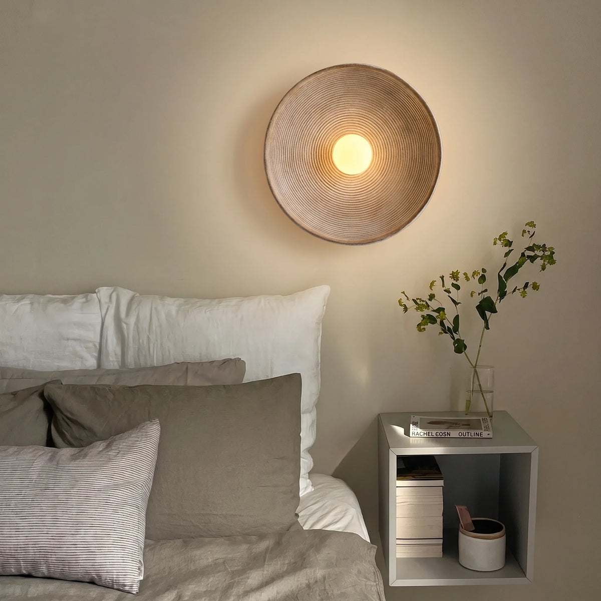 Elegant Japanese Wall Light | LED-Compatible Wooden Sconce